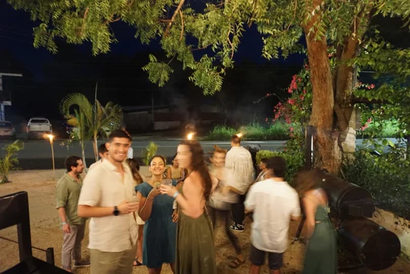 Guests meeting during an evening at ONDA Playa Grande